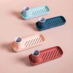 The Decor Haven Küche & Esszimmer-Eleganter bunter Schwammhalter, stilvoller Küchenorganizer