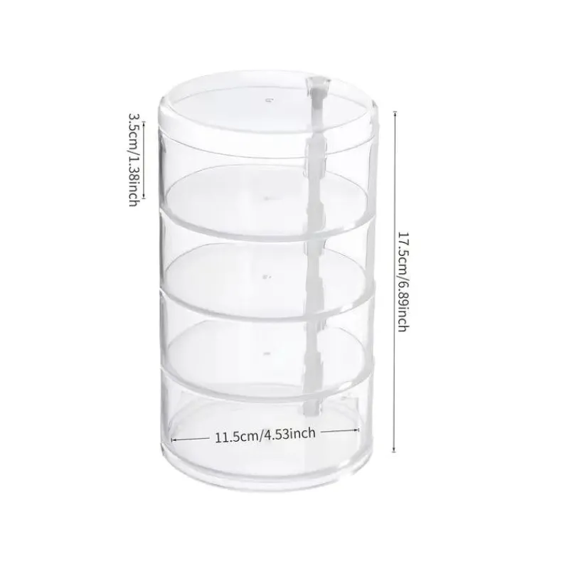 Room to Spare Aufbewahrung Und Organisation-Eleganter drehbarer Schmuck-Organizer – Transparente, mehrschichtige Aufbewahrungsbox