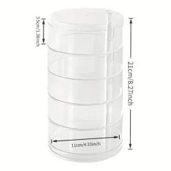 Room to Spare Aufbewahrung Und Organisation-Eleganter drehbarer Schmuck-Organizer – Transparente, mehrschichtige Aufbewahrungsbox