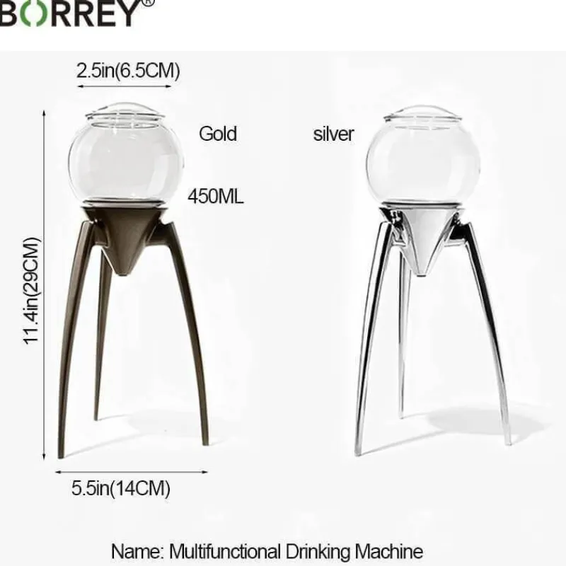 The Cozy Mug Küche & Esszimmer-Eleganter dreibeiniger Filterkaffee-/Teebereiter – Stilvolle Brühstation
