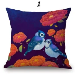 Plush Perch Bettzeug-Eleganter Kissenbezug mit Blumenvase – luxuriöser Kissenbezug für die Inneneinrichtung