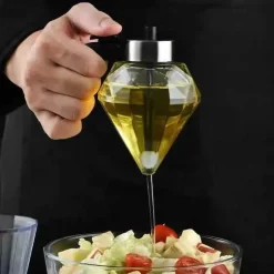 Space Savvy Küche & Esszimmer-Eleganter Ölspender - Ausgießflasche aus Glas