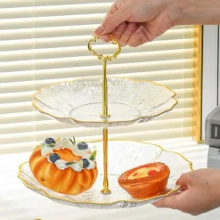 Elegance at the Table Küche & Esszimmer-Eleganter mehrstöckiger Dessertständer – Blumenkuchenständer