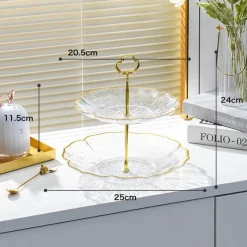 Elegance at the Table Küche & Esszimmer-Eleganter mehrstöckiger Dessertständer – Blumenkuchenständer