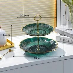 Elegance at the Table Küche & Esszimmer-Eleganter mehrstöckiger Dessertständer – Blumenkuchenständer