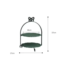 Elegance at the Table Küche & Esszimmer-Eleganter mehrstöckiger Tortenständer – Dessert-Display mit Schleife