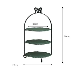 Elegance at the Table Küche & Esszimmer-Eleganter mehrstöckiger Tortenständer – Dessert-Display mit Schleife