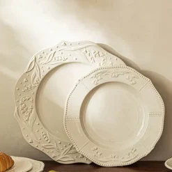 Elegance at the Table Küche & Esszimmer-Eleganter Orchideen-Keramikteller - Dekoratives Geschirr