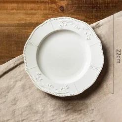 Elegance at the Table Küche & Esszimmer-Eleganter Orchideen-Keramikteller - Dekoratives Geschirr