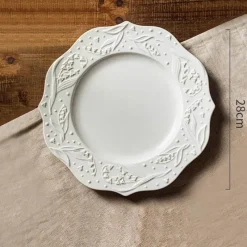 Elegance at the Table Küche & Esszimmer-Eleganter Orchideen-Keramikteller - Dekoratives Geschirr