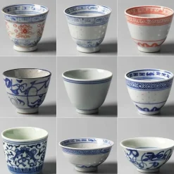 Elegance at the Table Küche & Esszimmer-Elegantes blau-weißes Teetassen-Set aus Keramik – handgefertigtes Teezubehör