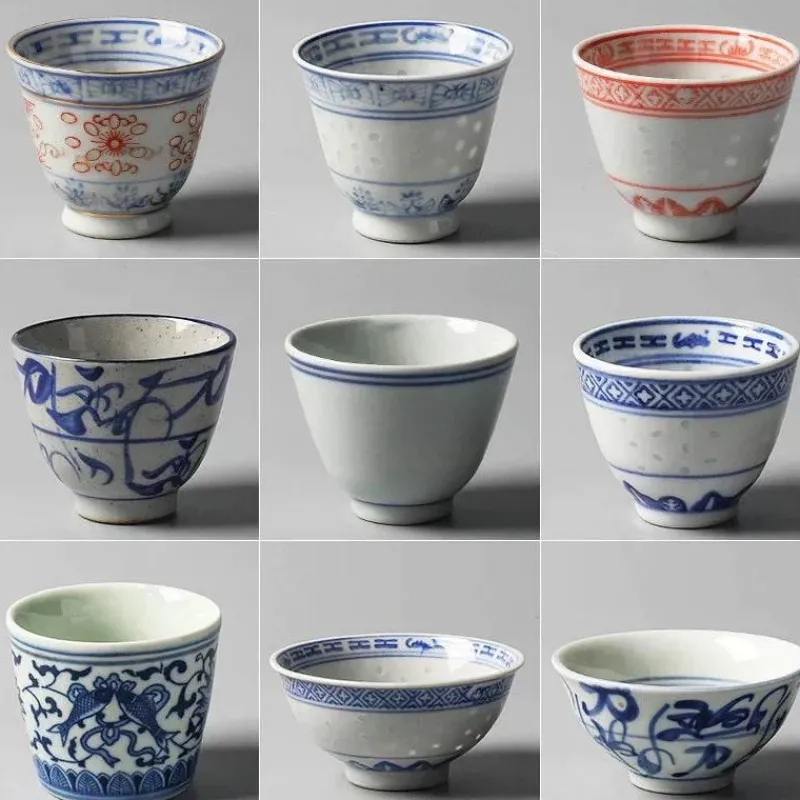 Elegance at the Table Küche & Esszimmer-Elegantes blau-weißes Teetassen-Set aus Keramik – handgefertigtes Teezubehör