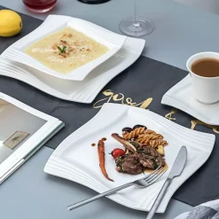 Elegance at the Table Küche & Esszimmer-Elegantes Porzellan-Geschirrset - Calou Geschirr für die gedeckte Tafel