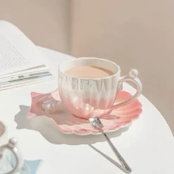 Plates u0026 More Küche & Esszimmer-Elegantes Porzellantassen-Set – Luxuriöses Kaffee- und Tee-Trinkgeschirr-Geschenk