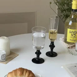 Plates u0026 More Küche & Esszimmer-Elegantes Rotweinkelch-Set – Champagner-Trinkgeschirr aus Kristall für Hochzeiten