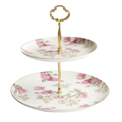 Feast u0026 Flair Küche & Esszimmer-Elegantes Royal Rose Teeservice - Teekanne, Teetassen, Milchkännchen, Zuckerdose, Untertasse