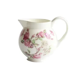 Feast u0026 Flair Küche & Esszimmer-Elegantes Royal Rose Teeservice - Teekanne, Teetassen, Milchkännchen, Zuckerdose, Untertasse