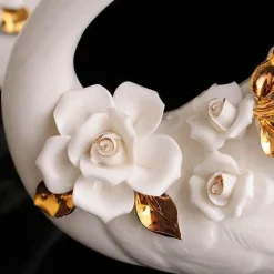 Plates u0026 More Küche & Esszimmer-Elegantes Schwanenskulpturen-Set – Keramik-Heimdekor, Hochzeitsgeschenk