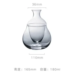 Plates u0026 More Küche & Esszimmer-Elegantes Set aus Weinkaraffe und Eiskrug aus Glas – Zubehör für die Hausbar