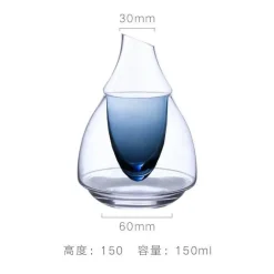 Plates u0026 More Küche & Esszimmer-Elegantes Set aus Weinkaraffe und Eiskrug aus Glas – Zubehör für die Hausbar