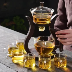 The Cozy Mug Küche & Esszimmer-Elegantes Tee-Ei-Set aus Glas – magnetisches Brühzubehör