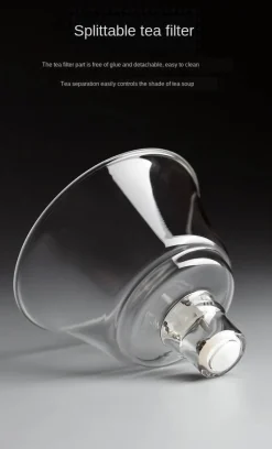 The Cozy Mug Küche & Esszimmer-Elegantes Tee-Ei-Set aus Glas – magnetisches Brühzubehör