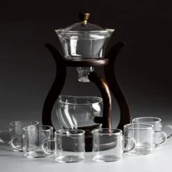 The Cozy Mug Küche & Esszimmer-Elegantes Tee-Ei-Set aus Glas – magnetisches Brühzubehör