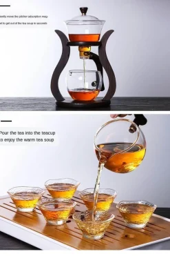 The Cozy Mug Küche & Esszimmer-Elegantes Tee-Ei-Set aus Glas – magnetisches Brühzubehör