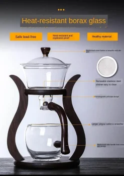 The Cozy Mug Küche & Esszimmer-Elegantes Tee-Ei-Set aus Glas – magnetisches Brühzubehör