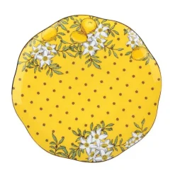 Feast u0026 Flair Küche & Esszimmer-Elegantes Teeservice aus Knochenporzellan – Zitronenbaum-Tasse und Untertasse, Schwarztee-Set