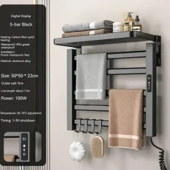 The Blissful Bath Badezimmer-Elektrisch beheizter Handtuchhalter - Intelligenter Organizer-Trockner