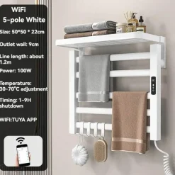 The Blissful Bath Badezimmer-Elektrisch beheizter Handtuchhalter - Intelligenter Organizer-Trockner