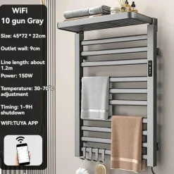 The Blissful Bath Badezimmer-Elektrisch beheizter Handtuchhalter - Intelligenter Organizer-Trockner