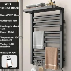 The Blissful Bath Badezimmer-Elektrisch beheizter Handtuchhalter - Intelligenter Organizer-Trockner