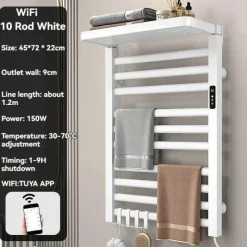 The Blissful Bath Badezimmer-Elektrisch beheizter Handtuchhalter - Intelligenter Organizer-Trockner
