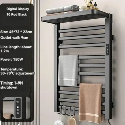 The Blissful Bath Badezimmer-Elektrisch beheizter Handtuchhalter - Intelligenter Organizer-Trockner