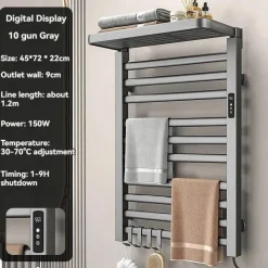 The Blissful Bath Badezimmer-Elektrisch beheizter Handtuchhalter - Intelligenter Organizer-Trockner
