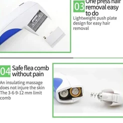 Furendo Haustierzubehör|Reinigungswerkzeuge Für Haustiere-Elektrische Floh- und Läuseentfernungsbürste - Haustierpflegewerkzeug