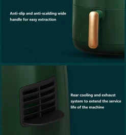 Deco Küche & Esszimmer-Elektrische Mini-Heißluftfritteuse – 3 l, ölfreies Gerät zum gesunden Kochen