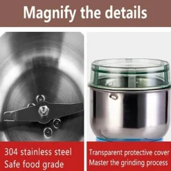 The Cozy Mug Küche & Esszimmer-Elektrische Mini-Kaffee- und Gewürzmühle – Kompakte Küchenmühle