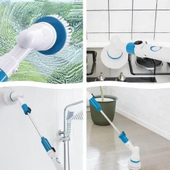 The Blissful Bath Badezimmer-Elektrische Scheuerbürste – Turbo-Schleuderreiniger für die Tiefenreinigung