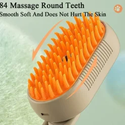 Furendo Haustierzubehör|Reinigungswerkzeuge Für Haustiere-Elektrische Tierbürste – 3-in-1-Pflegewerkzeug mit Dampfgarer