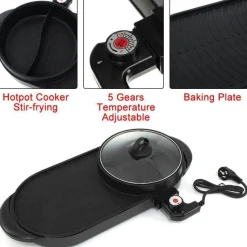 Adventure Basecamp Camping Im Freien|Outdoor-Artikel-Elektrischer Grill-Hotpot - Antihaft-Grillherd