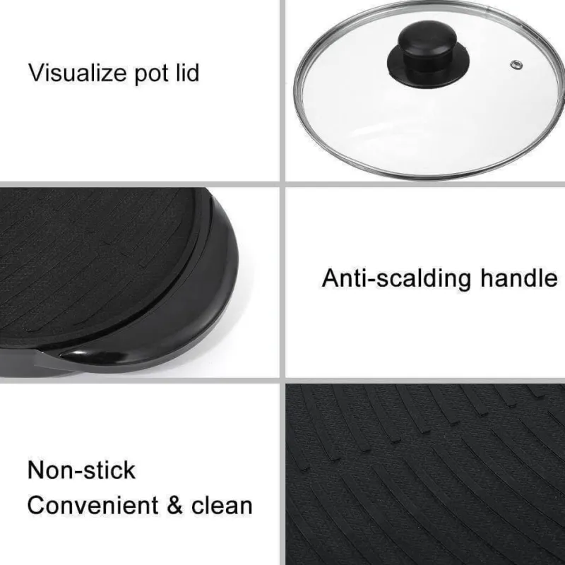 Adventure Basecamp Camping Im Freien|Outdoor-Artikel-Elektrischer Grill-Hotpot - Antihaft-Grillherd