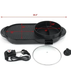 Adventure Basecamp Camping Im Freien|Outdoor-Artikel-Elektrischer Grill-Hotpot - Antihaft-Grillherd