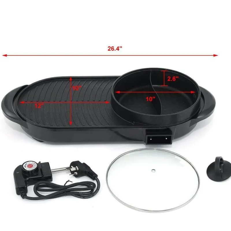 Adventure Basecamp Camping Im Freien|Outdoor-Artikel-Elektrischer Grill-Hotpot - Antihaft-Grillherd