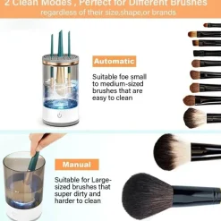 PureGlow Frauenpflege|Körperpflege-Elektrischer Make-up-Pinselreiniger – 3-in-1-Schleudermaschine