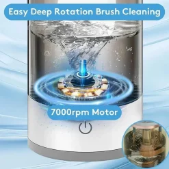 PureGlow Frauenpflege|Körperpflege-Elektrischer Make-up-Pinselreiniger – 3-in-1-Schleudermaschine