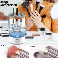 PureGlow Frauenpflege|Körperpflege-Elektrischer Make-up-Pinselreiniger – 3-in-1-Schleudermaschine