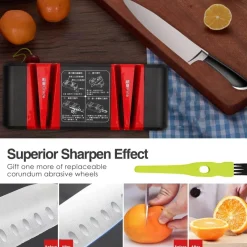 The Culinary Kit Küche & Esszimmer-Elektrischer Messerschärfer – Professionelles Küchenwerkzeug für präzise Schneidkantenpflege